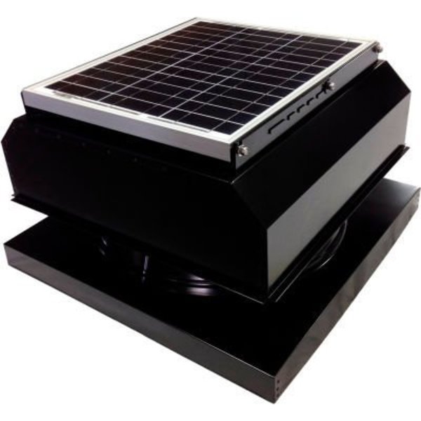 Attic Breeze Attic Breeze® GEN 3 AB-3543A-BLK Curb Mount Attached Solar Attic Fan 35W Black AB-3543A-BLK